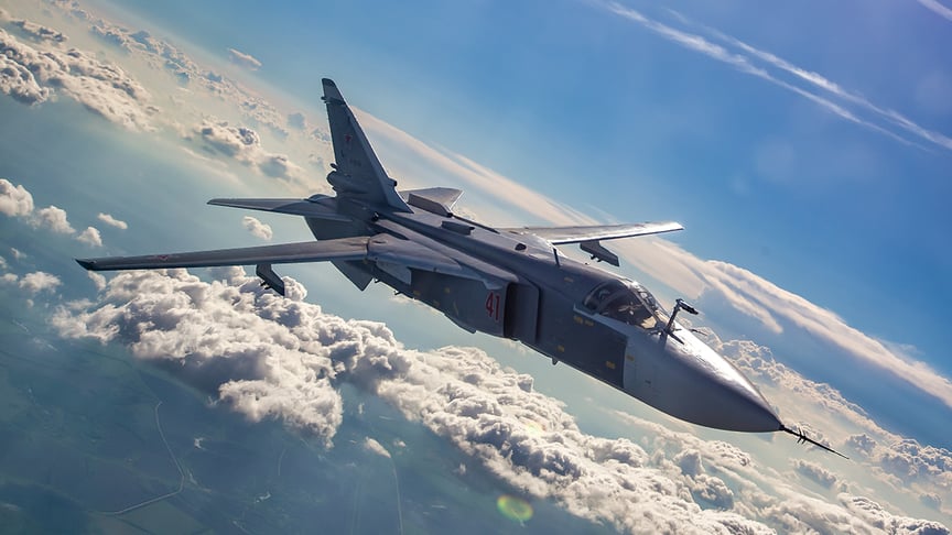 российский бомбардировщик Су-24