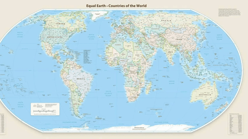 Карта Equal Earth, за яку проголосували в ООН