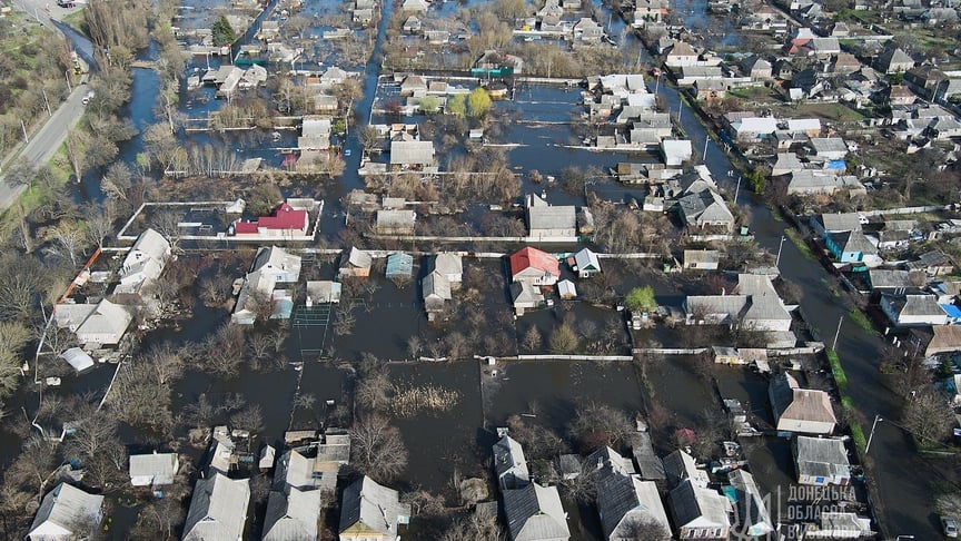 About 260 houses were flooded in Kramatorsk due to a partially destroyed spillway