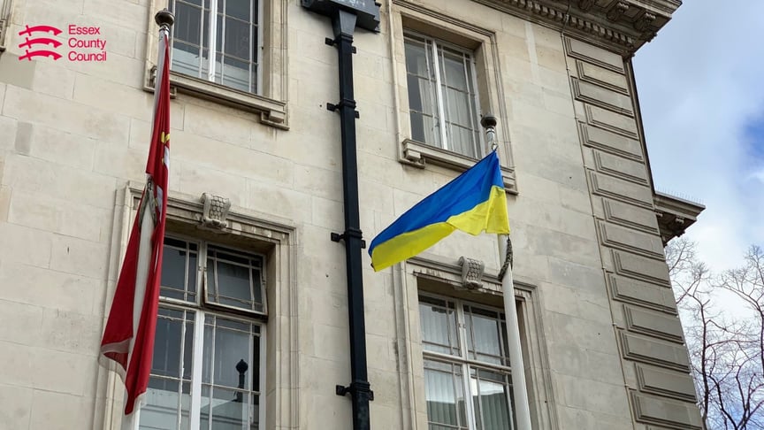 Прапор України висів на будівлі ради графства Ессекс із 2022 року