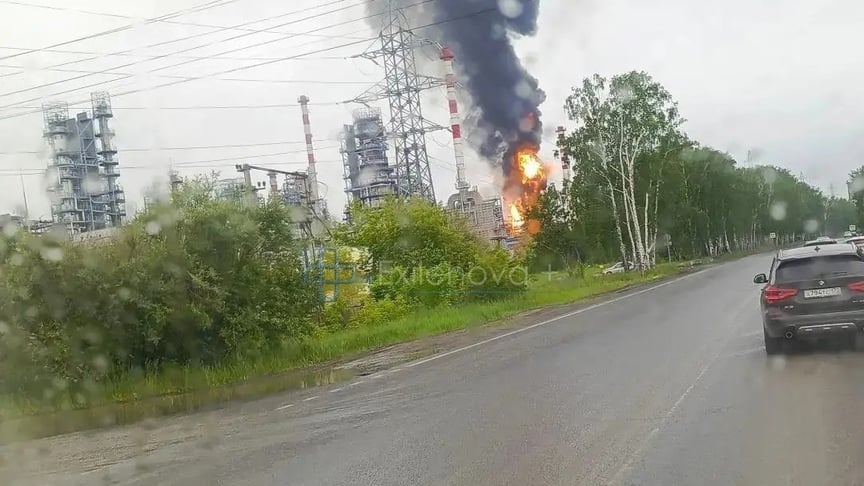 Пожежа на НПЗ в Тюмені