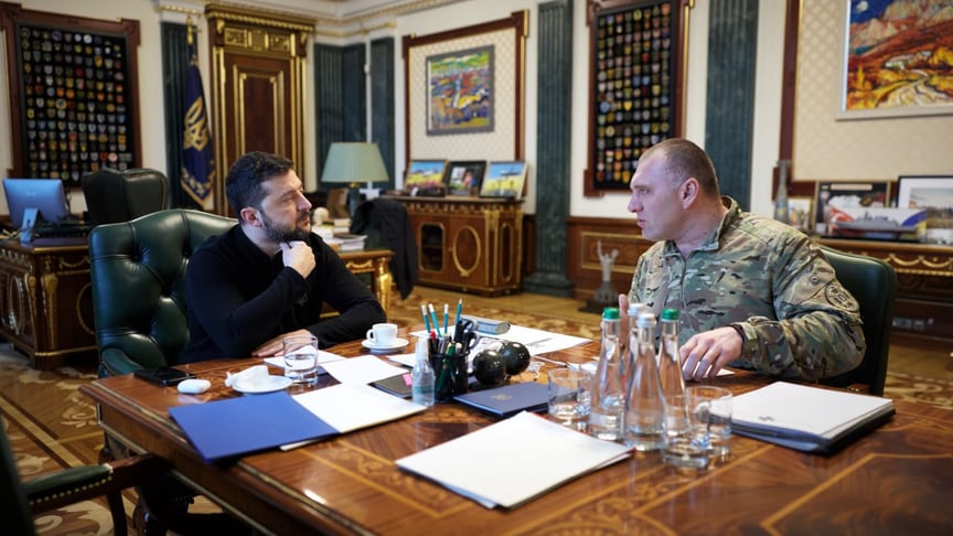 Президент Володимир Зеленський на зустрічі з главою Служби безпеки України Василем Малюком