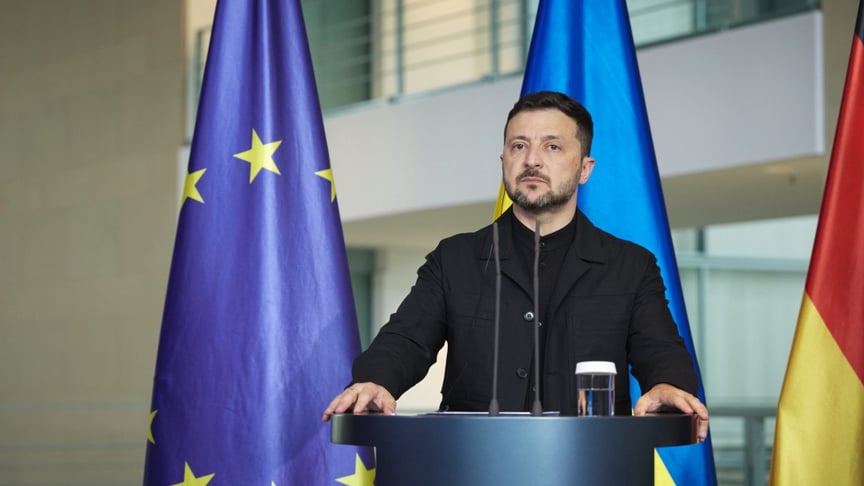 Володимир Зеленський під час візиту до Німеччини, 28 травня 2025 року