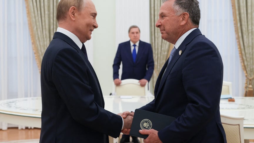 володимир путін та Стів Віткофф у Москві, 6 серпня 2025 року