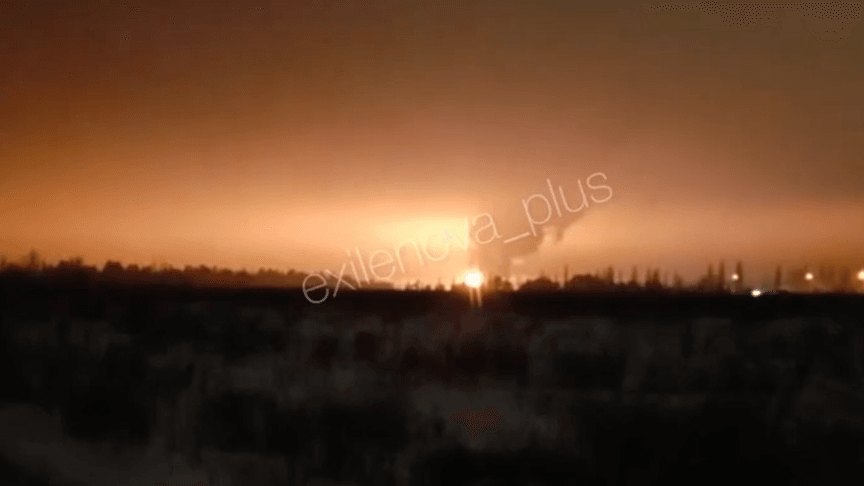 Пожар на нефтебазе в Белгородской области