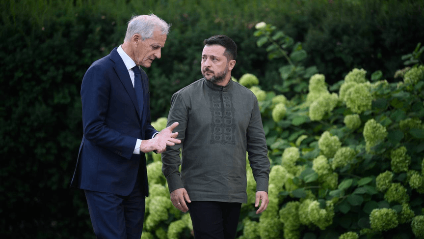 Президент України Володимир Зеленський та прем’єр-міністр Норвегії Йонас Гар Стере