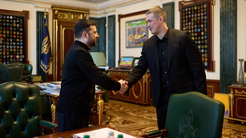 Президент України Володимир Зеленський із міністром оборони Михайлом Федоровим