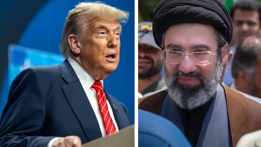 Колаж. Президент США Дональд Трамп та аятола Моджтаба Хаменеї
