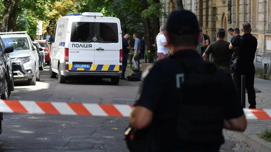 Місце вбивства колишнього голови ВРУ, народного депутата Андрія Парубія, у Львові, 30 серпня 2025 року