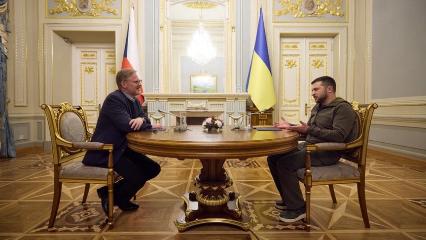 Петр Фіала і Володимир Зеленський у Києві, 31 жовтня 2022 року