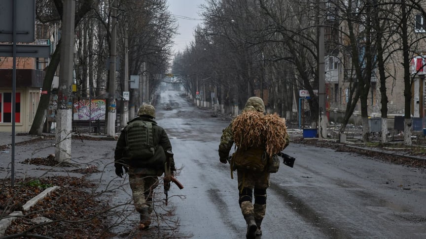 Ukrainian military in Bakhmut, December 16, 2022