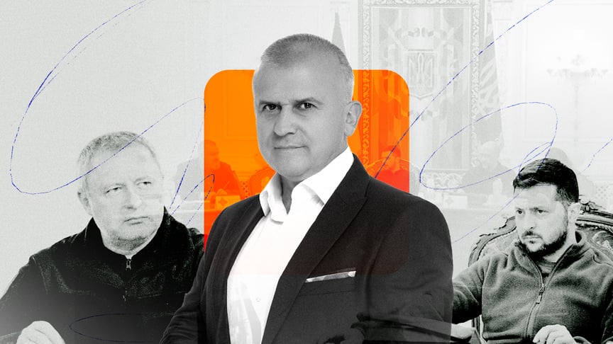 Колишній генпрокурор Андрій Костін, ексзаступник генпрокурора Микола Голомша, президент України Володимир Зеленський (зліва направо)