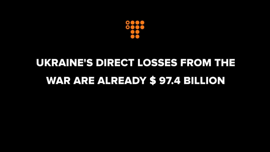 Ukraine's direct losses from the war are already $97.4 billion