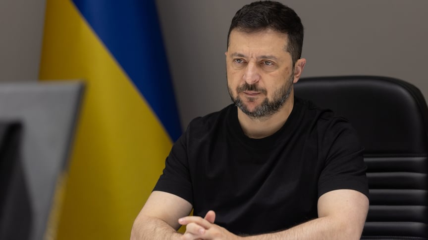 Президент України Володимир Зеленський під час онлайн-виступу на Варшавському безпековому форумі