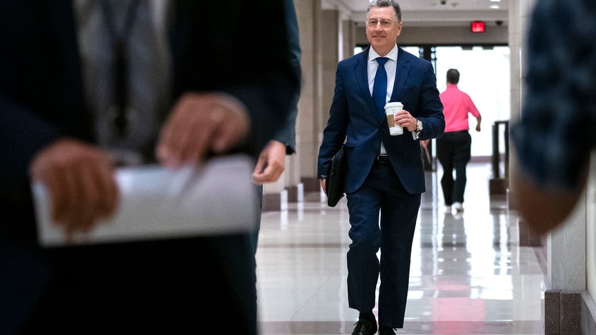 Former special envoy to Ukraine Kurt Volker about to testify to a House of Representatives committee, Washington, DC, USA, October 3, 2019.