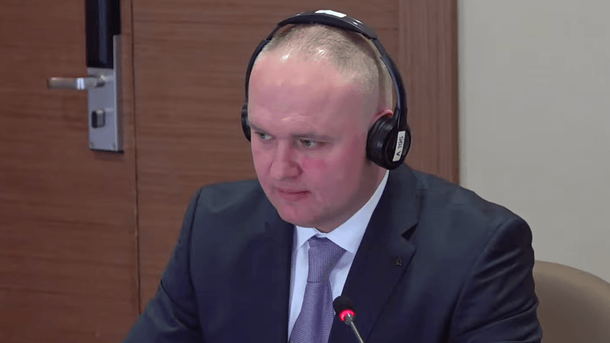 Орест Мандзій під час співбесіди на посаду голови митниці