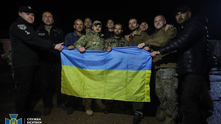Освобожденные из плена украинские военные, 21 сентября 2022 года